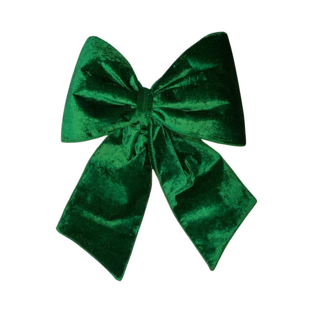 18” x 23” Plush Emerald Velvet Bow