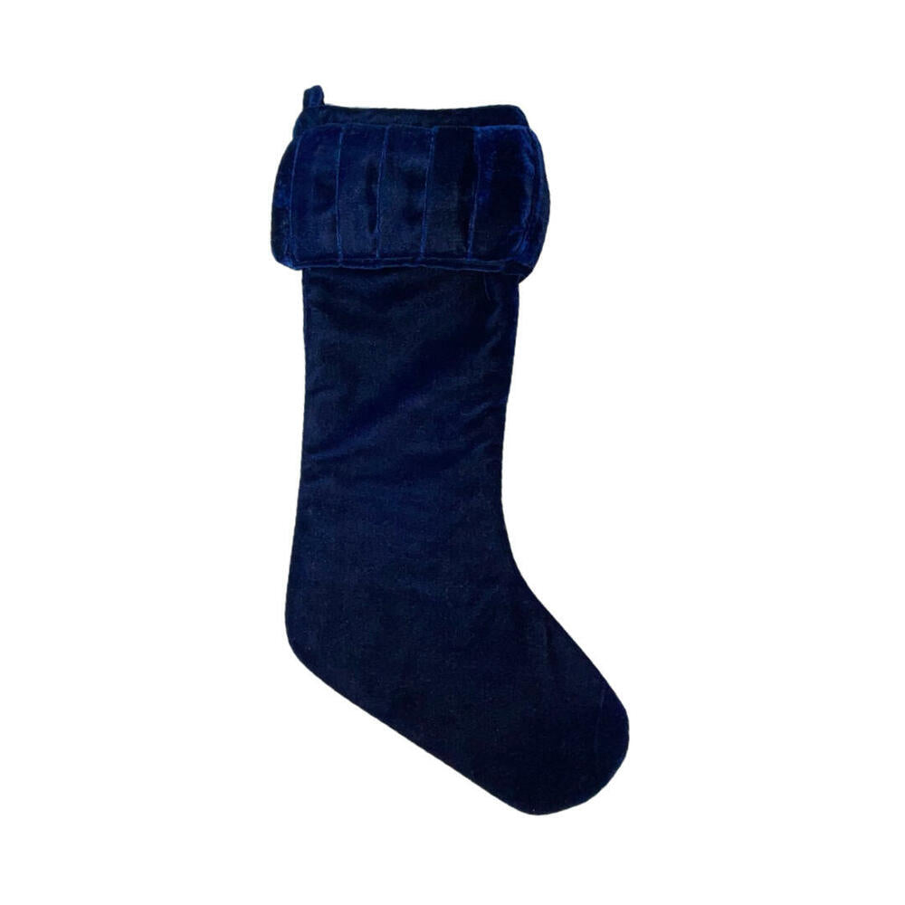8” x 19” Plush Midnight Blue Velvet Stoc