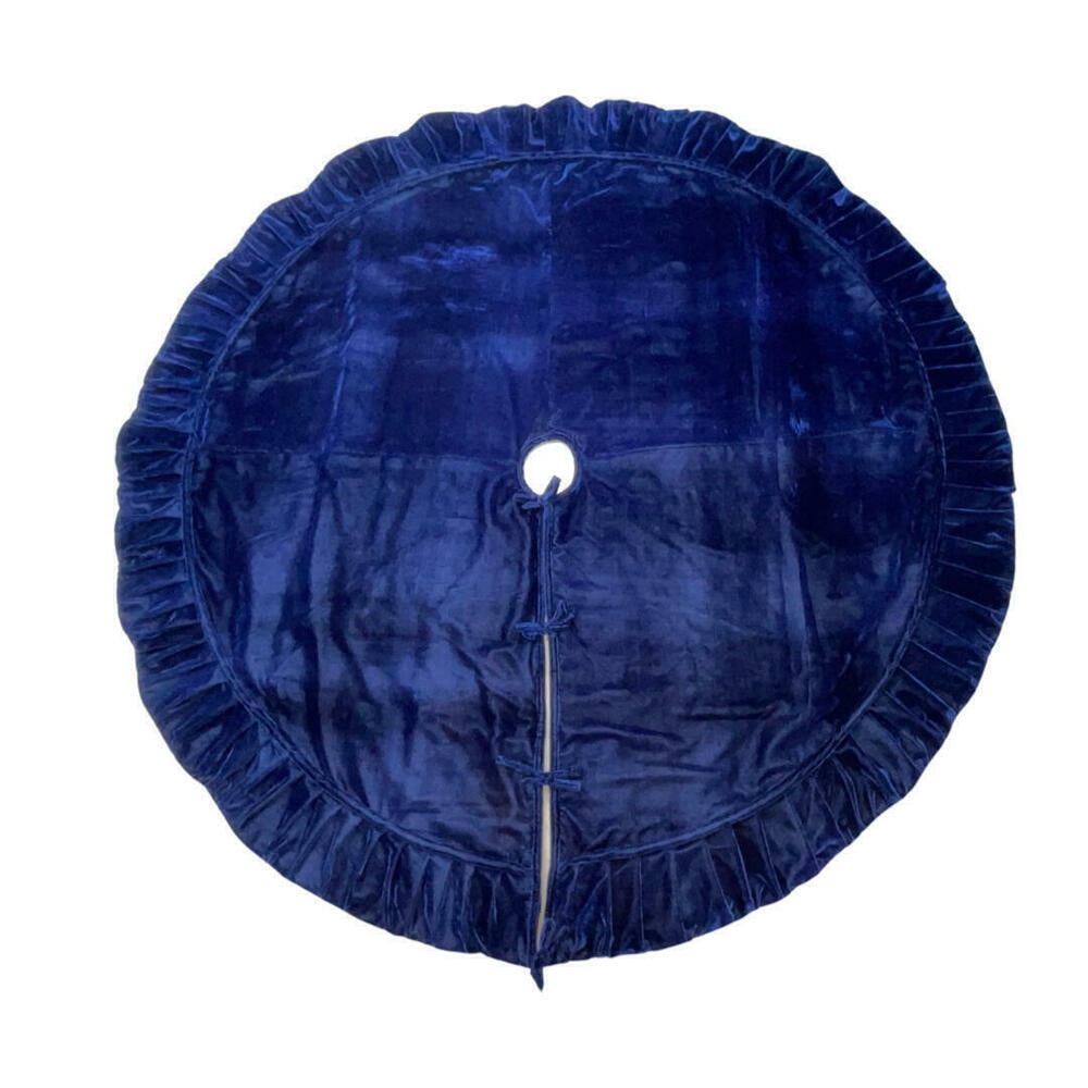 72” Plush Midnight Blue Velvet Tree Skir