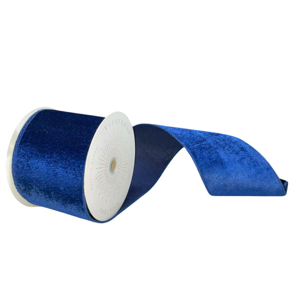 4”x10yd Plush Midnight Blue Velvet Ribbo