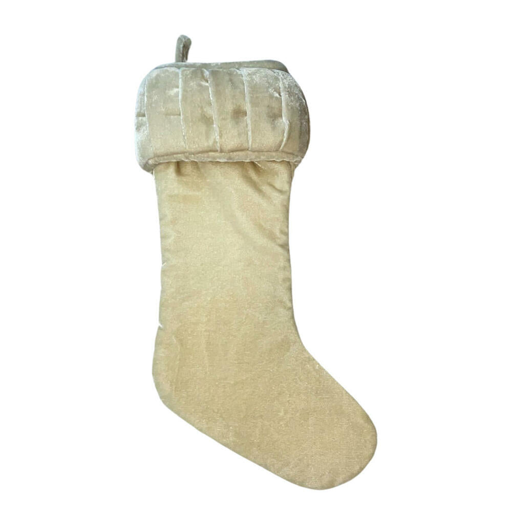 8” x 19” Plush Champagne Velvet Stocking