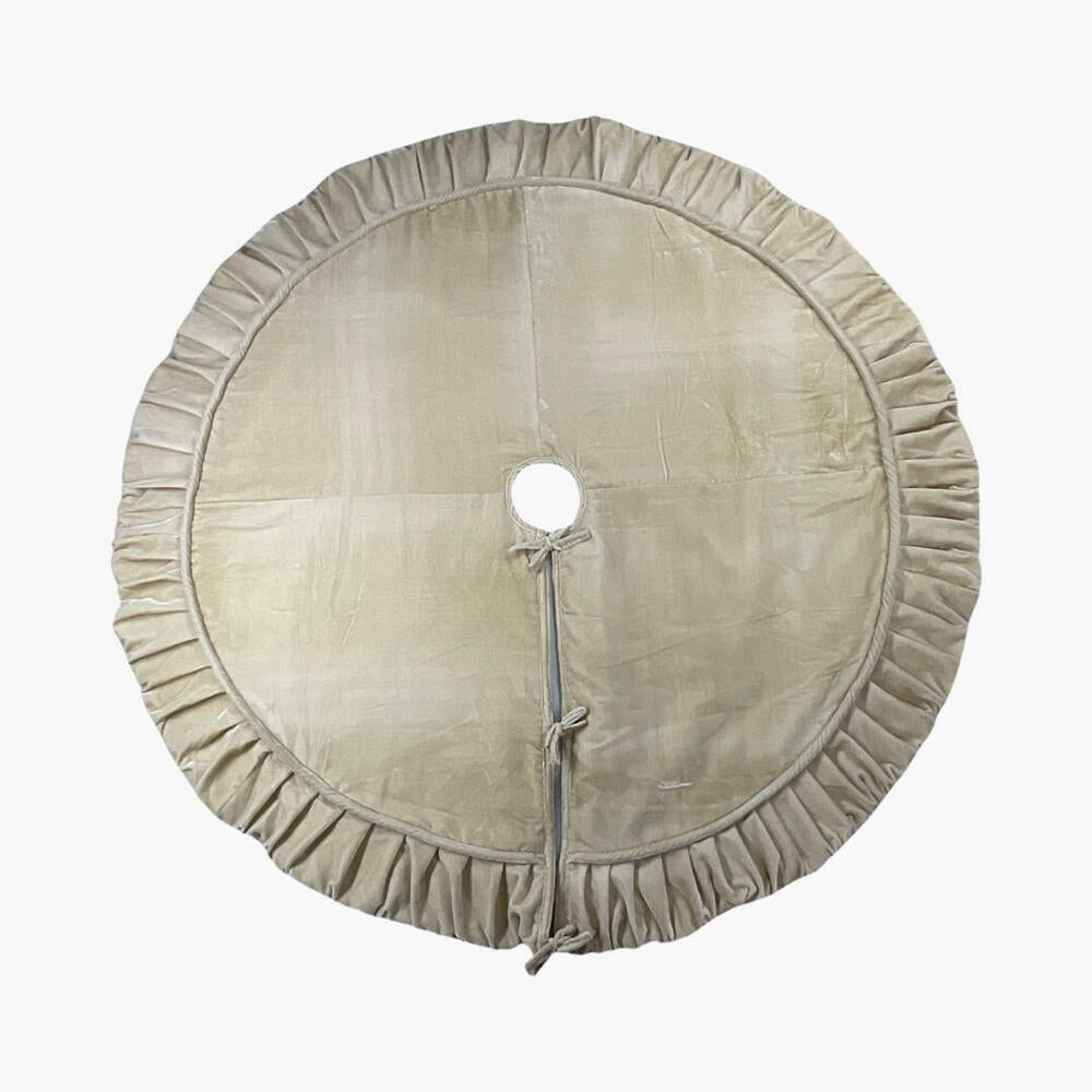 60” Plush Champagne Velvet Tree Skirt