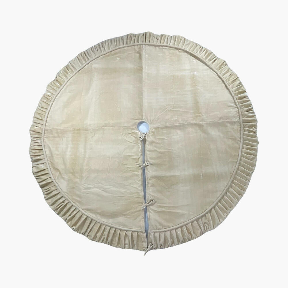 84” Plush Champagne Velvet Tree Skirt