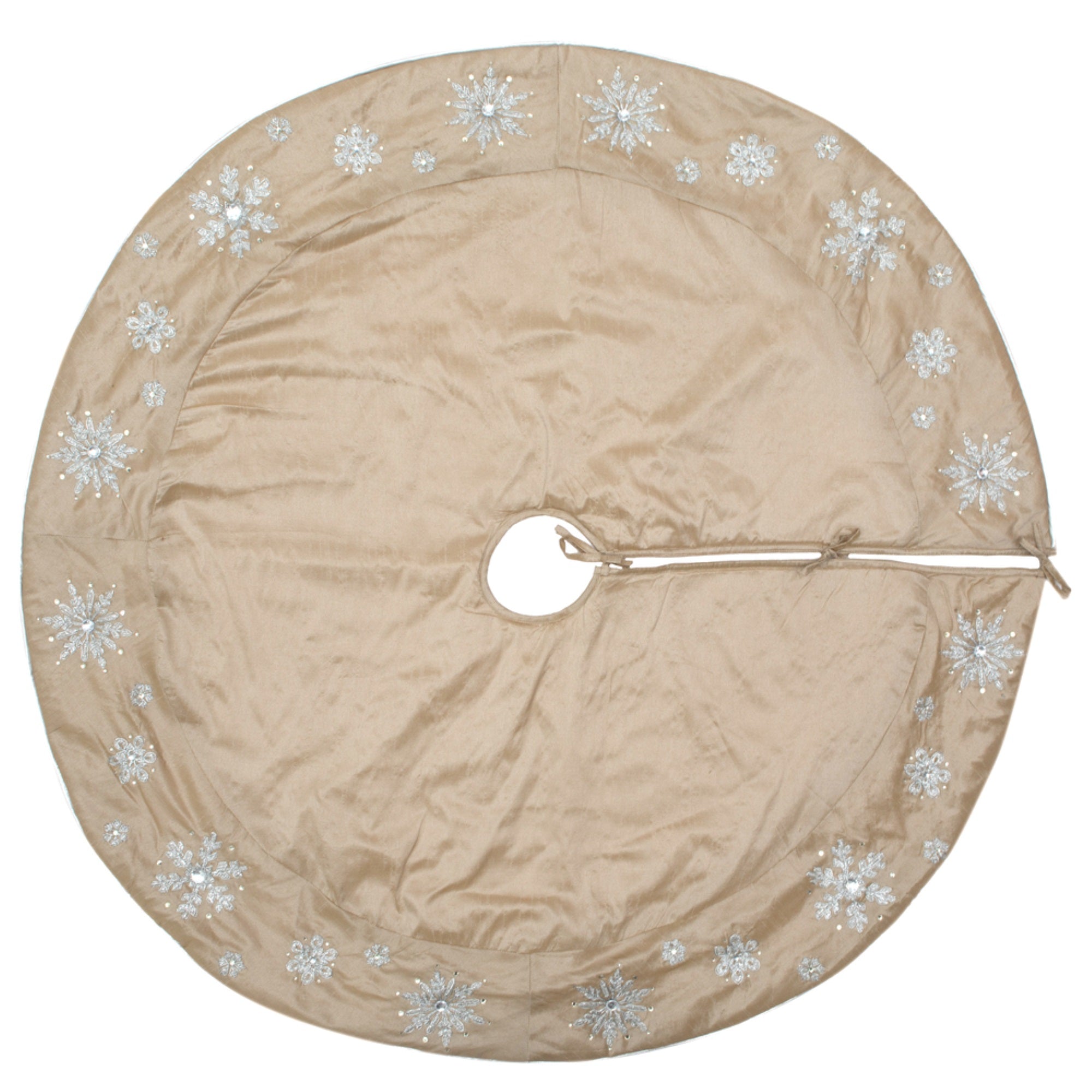 52” Champagne Snowflake Tree Skirt