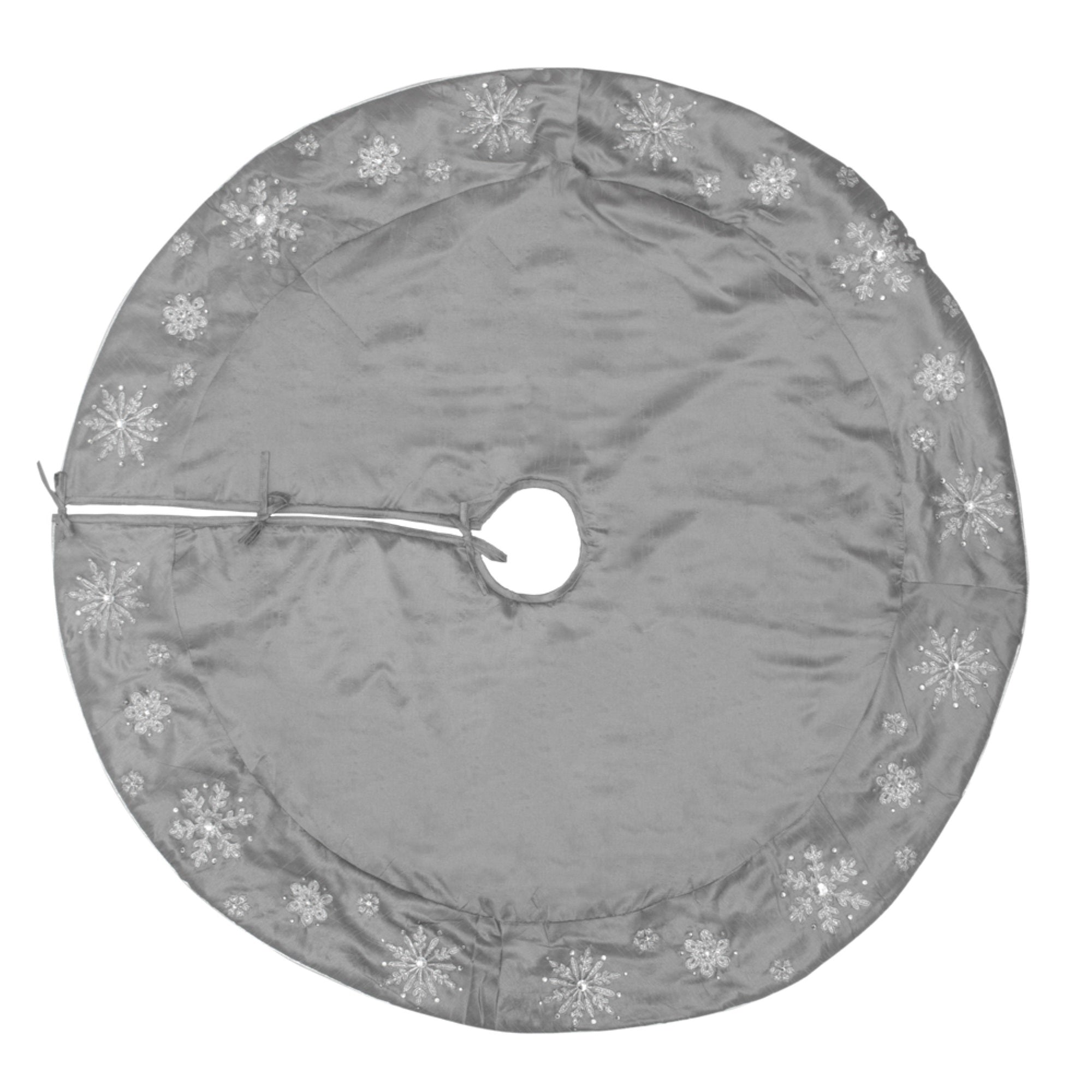 52” Silver Snowflake Tree Skirt