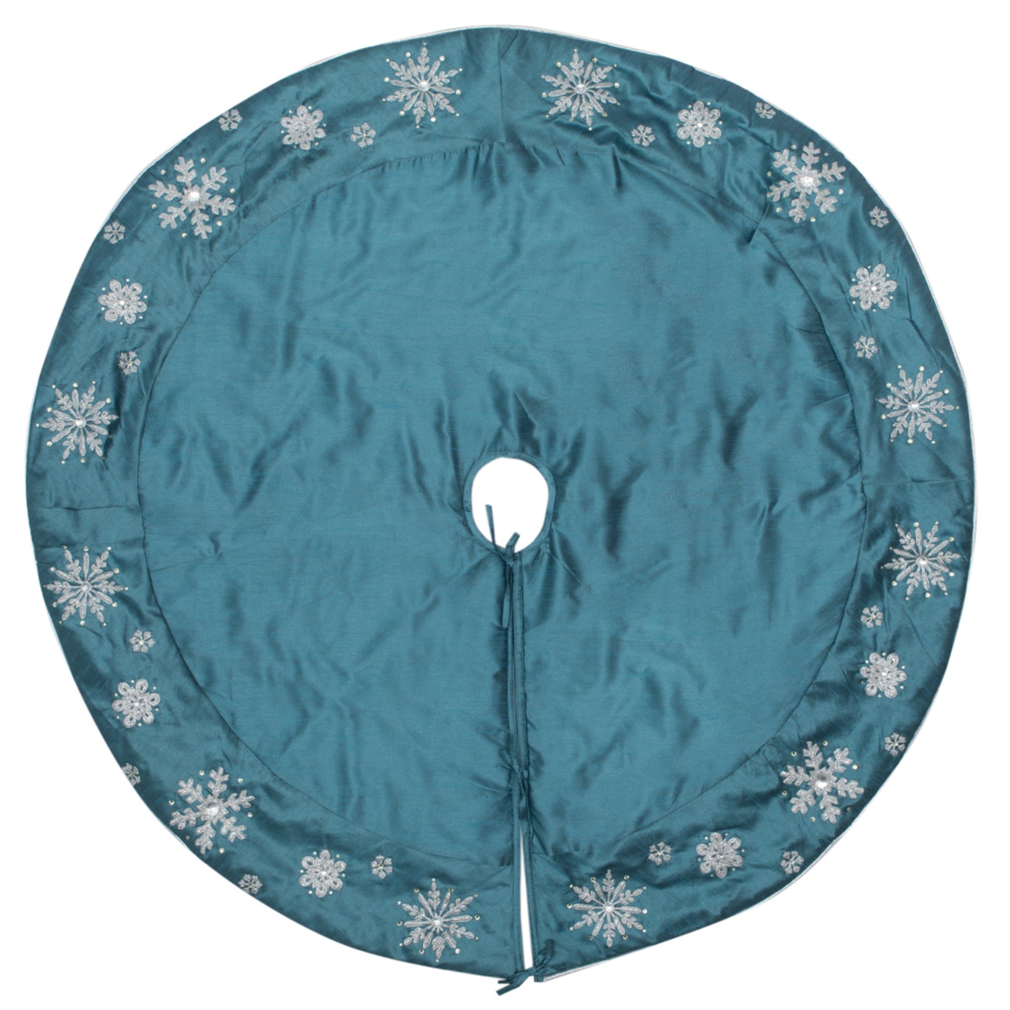 52” Teal Snowflake Tree Skirt