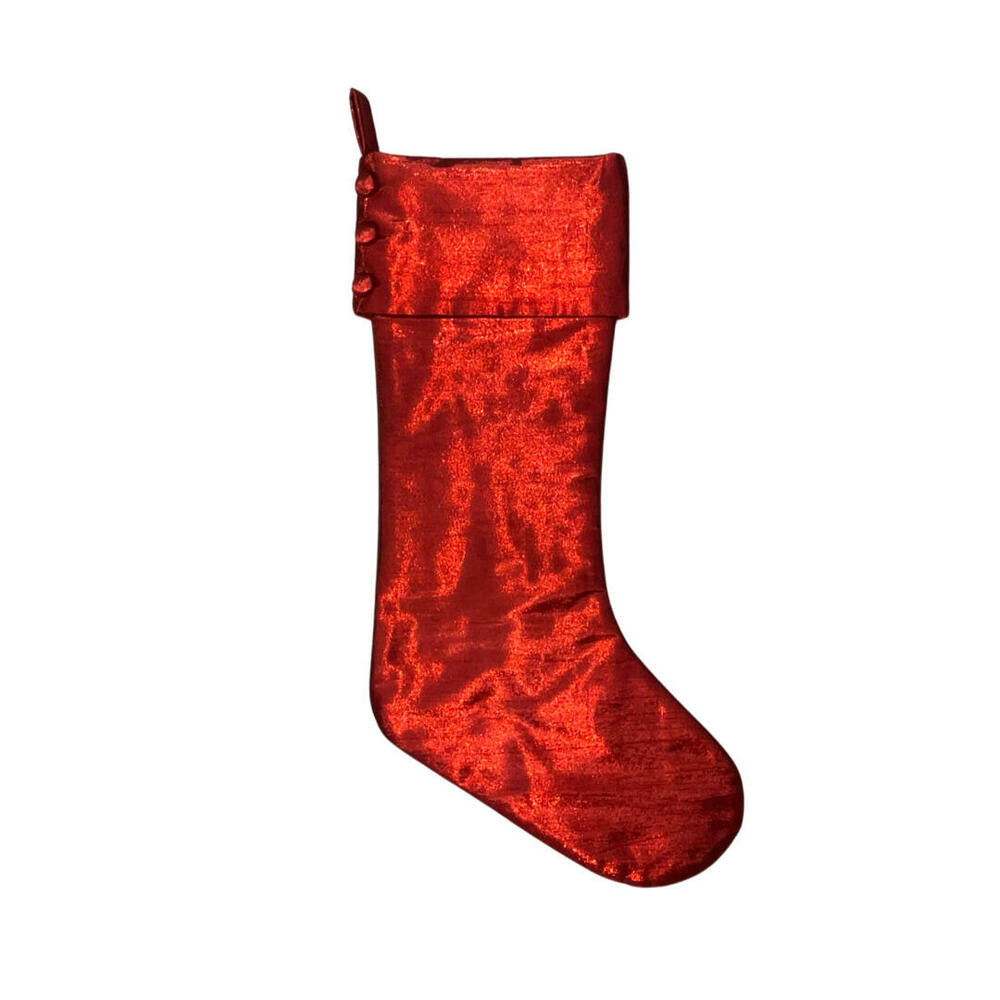 8” x 19” Red Metallic Stocking