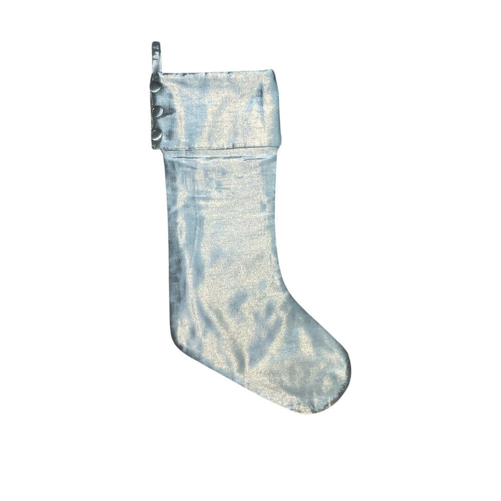 8” x 19” Silver Metallic Stocking