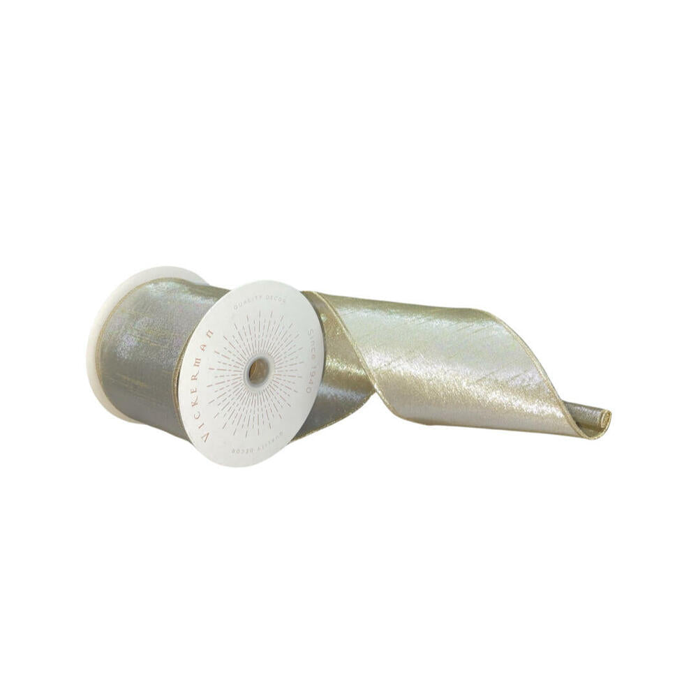 4”x10yd Champagne Metallic Ribbon