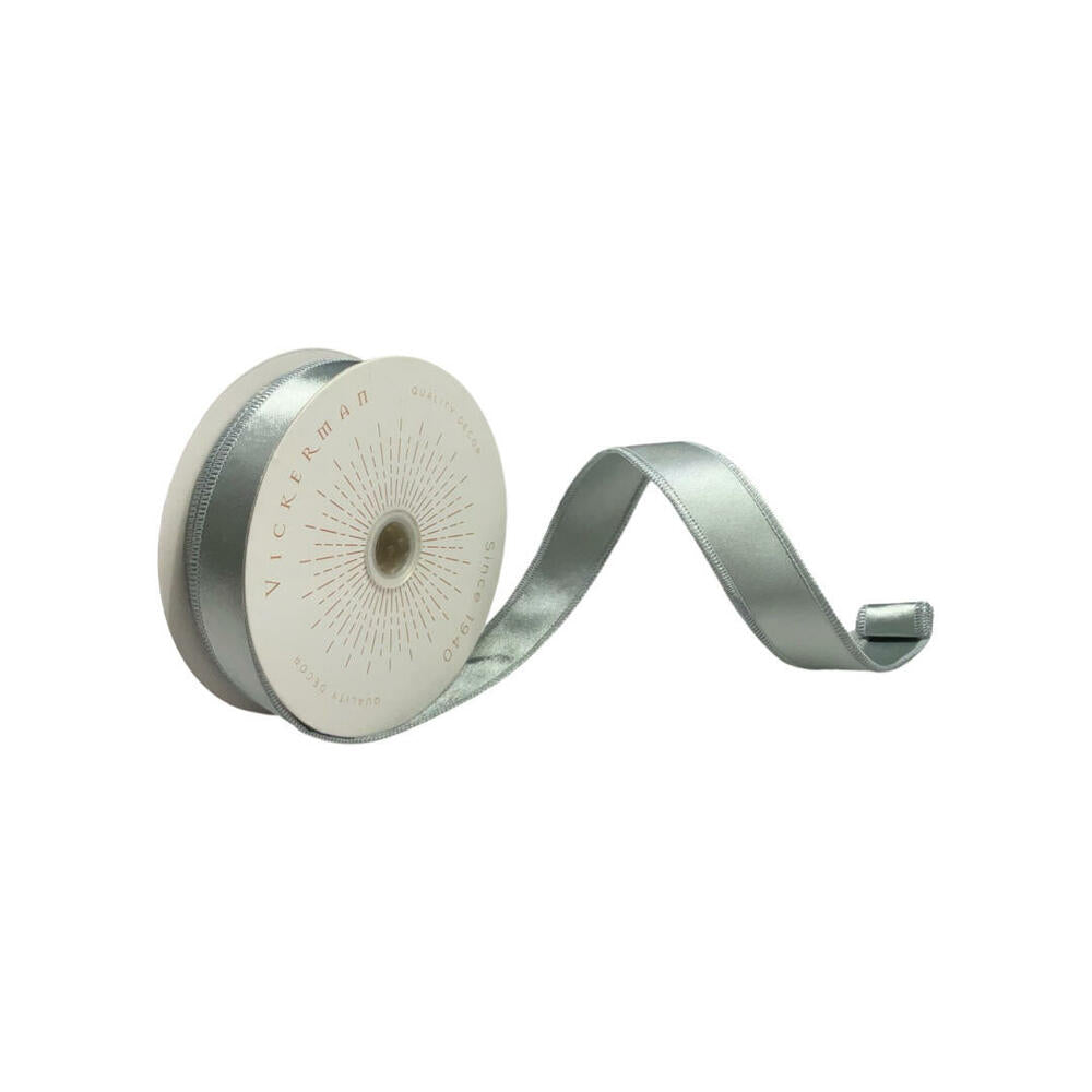 1”x10yd Silver Satin Ribbon