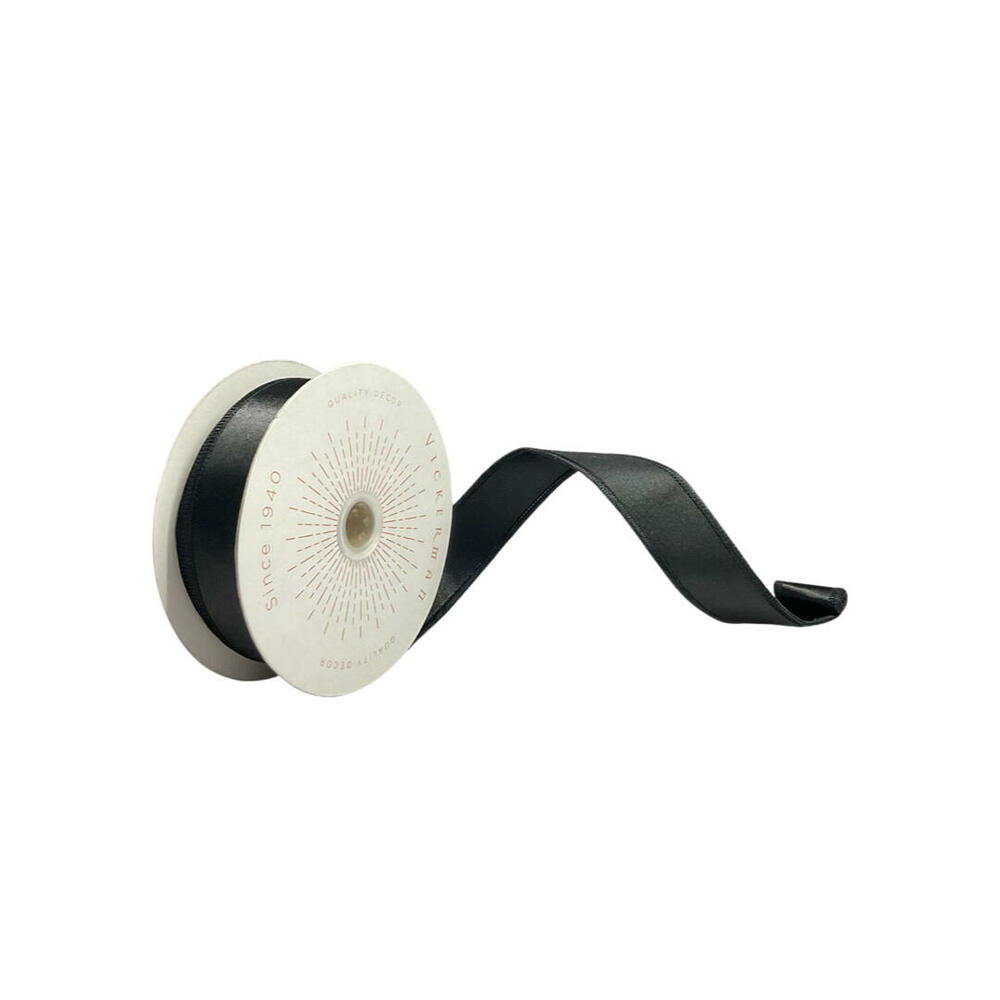 1”x10yd Black Satin Ribbon