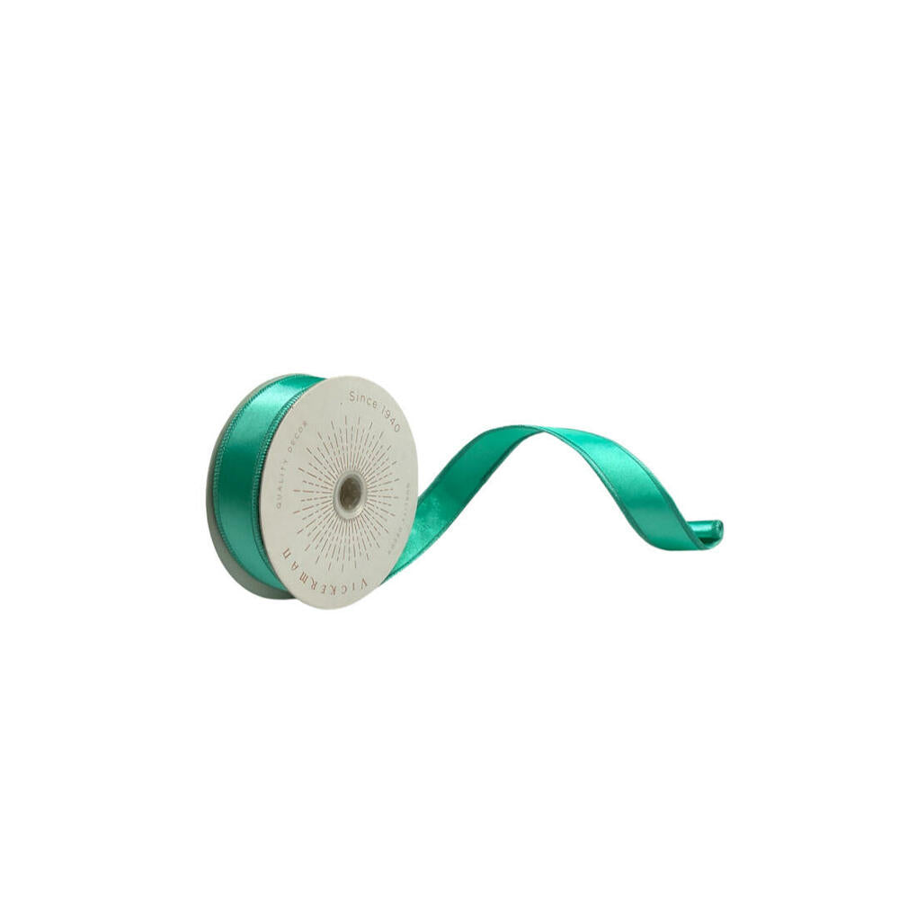 1”x10yd Teal Satin Ribbon