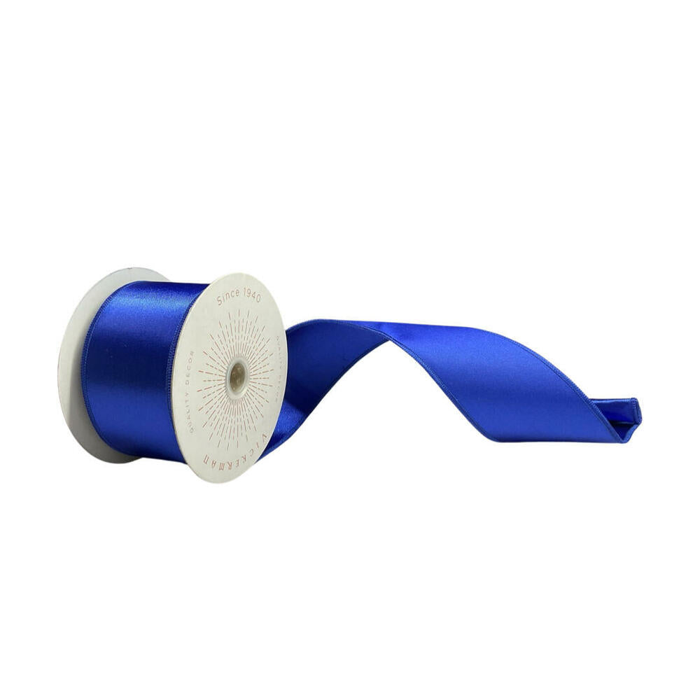 2.5”x10yd Blue Satin Ribbon