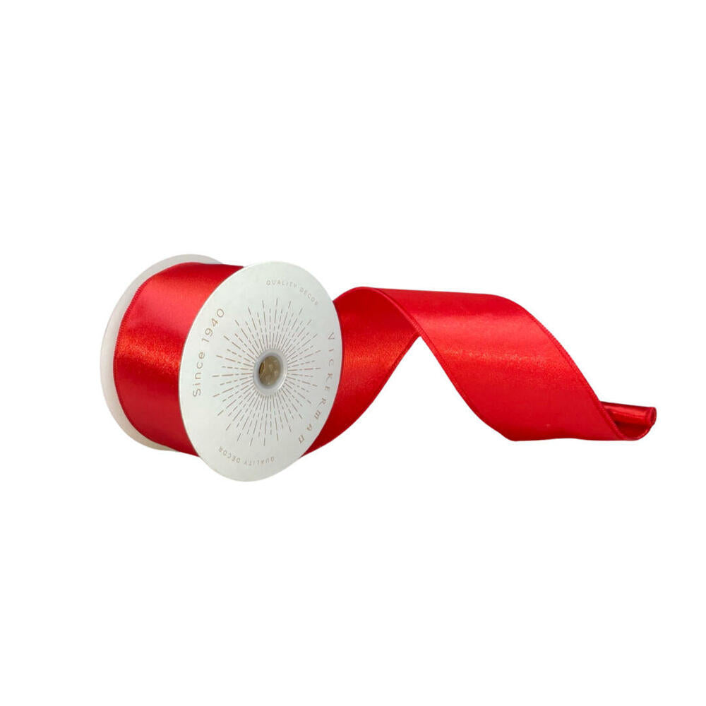 2.5”x10yd Red Satin Ribbon