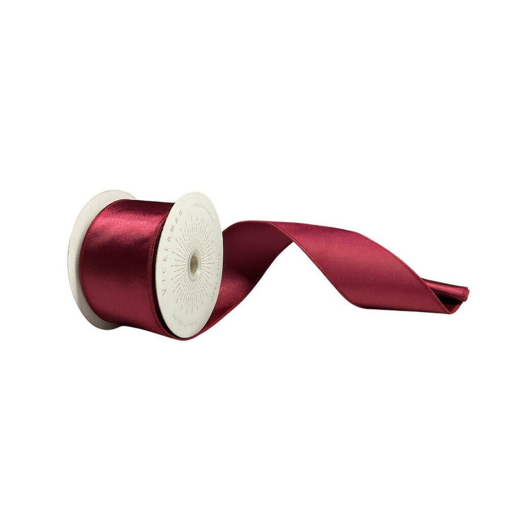 2.5”x10yd Wine Satin Ribbon