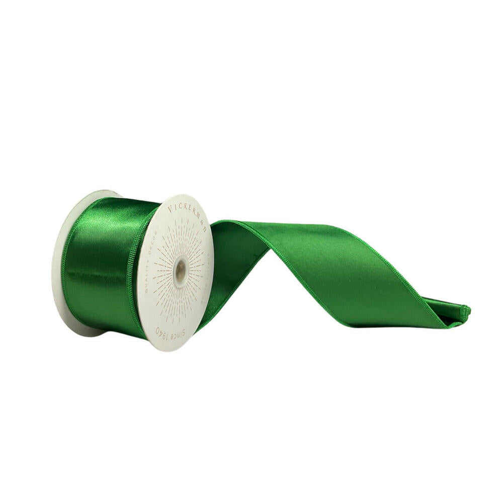 2.5”x10yd Emerald Satin Ribbon