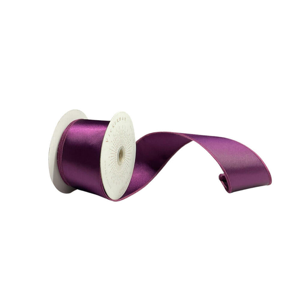 2.5”x10yd Plum Satin Ribbon