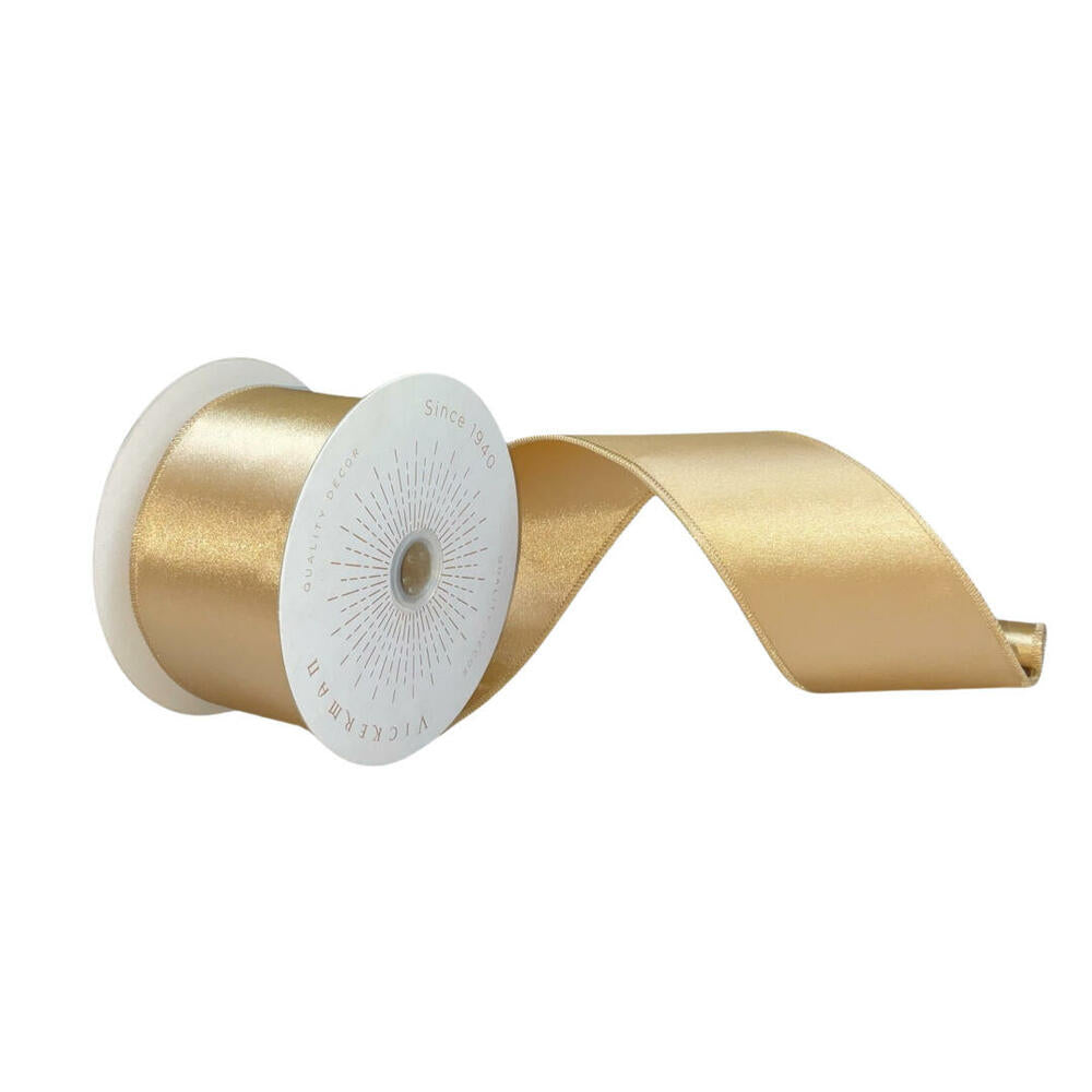 2.5”x10yd Champagne Satin Ribbon