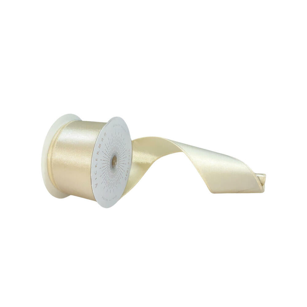 2.5”x10yd Oat Satin Ribbon