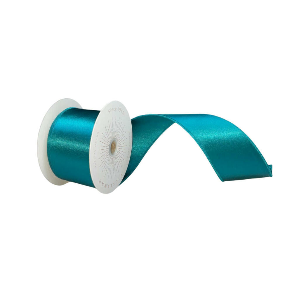 2.5”x10yd Sea Blue Satin Ribbon