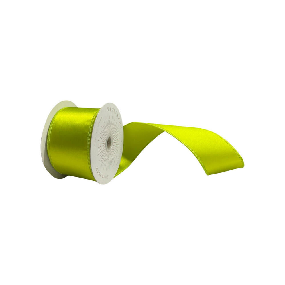 2.5”x10yd Lime Satin Ribbon