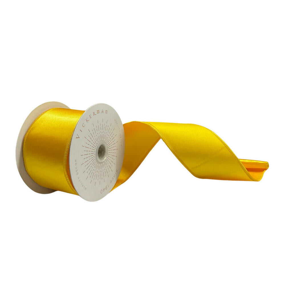 2.5”x10yd Yellow Satin Ribbon