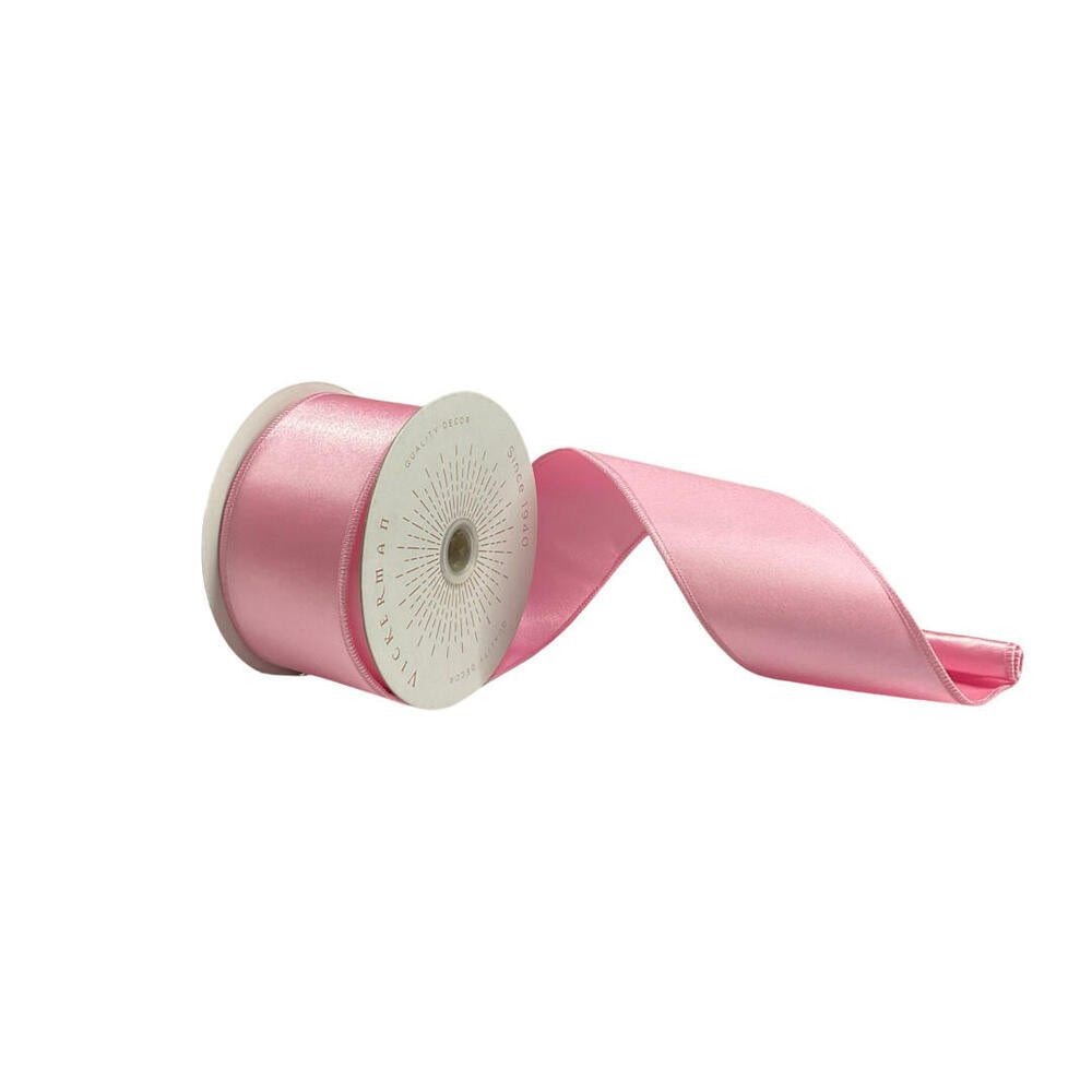 2.5”x10yd Pink Satin Ribbon