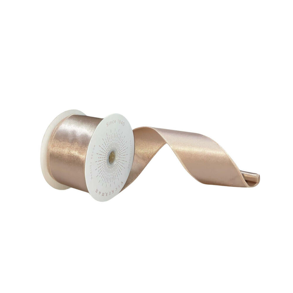 2.5”x10yd  Latte Satin Ribbon