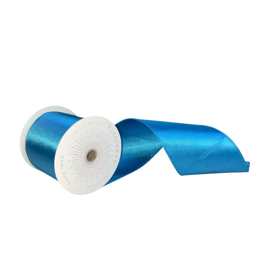 4”x10yd Turquoise Satin Ribbon