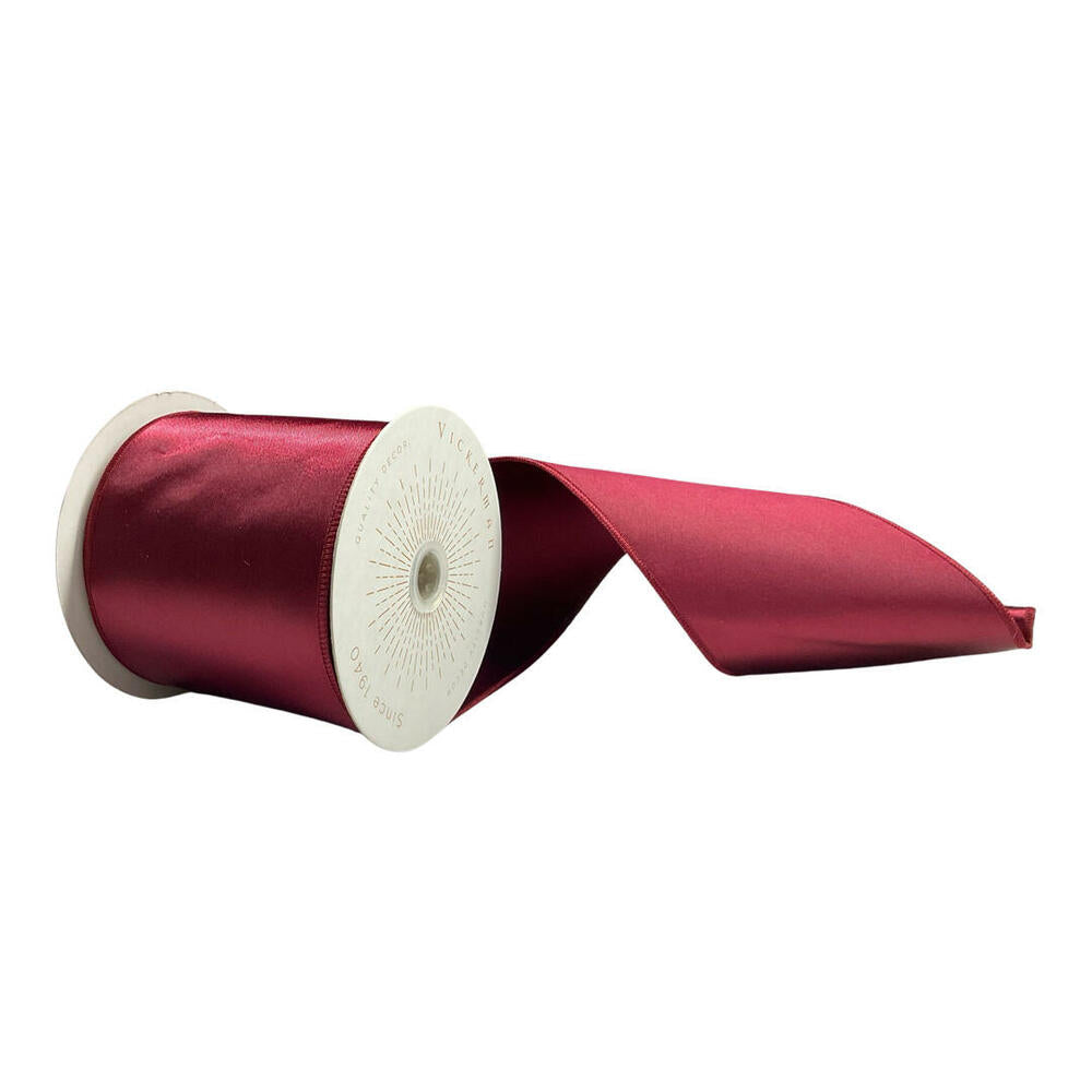 4”x10yd Wine Satin Ribbon