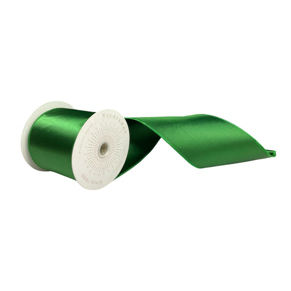 4”x10yd Emerald Satin Ribbon