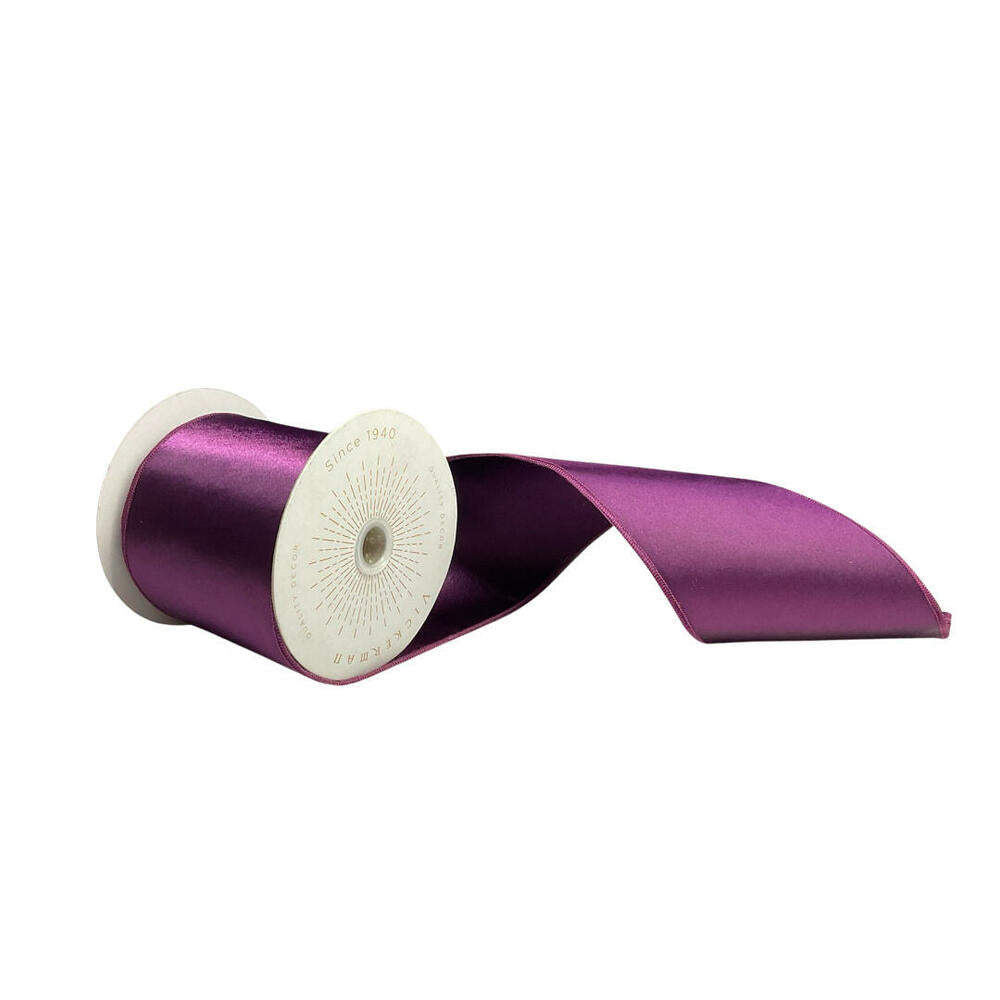 4”x10yd Plum Satin Ribbon