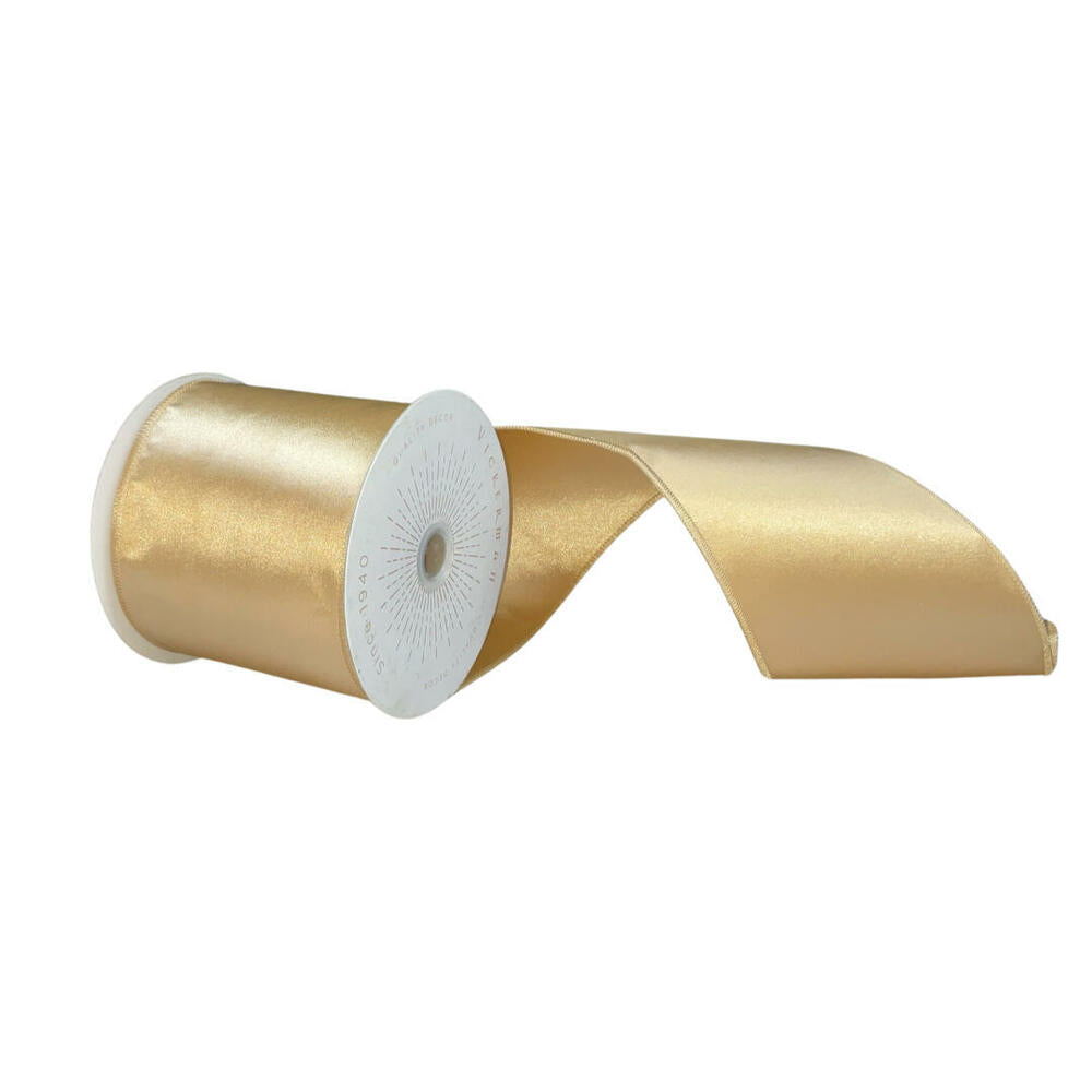 4”x10yd Champagne Satin Ribbon