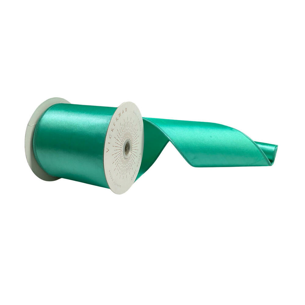 4”x10yd Teal Satin Ribbon
