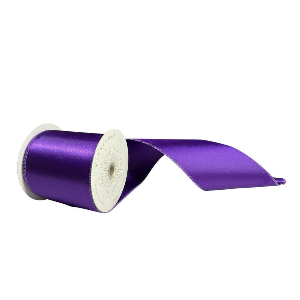 4”x10yd Purple Satin Ribbon