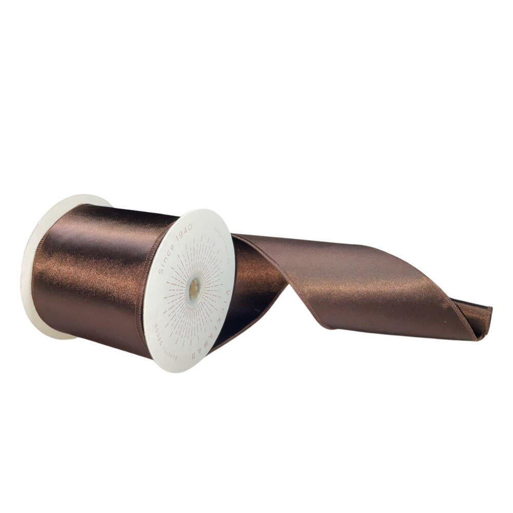 4”x10yd Chocolate Satin Ribbon