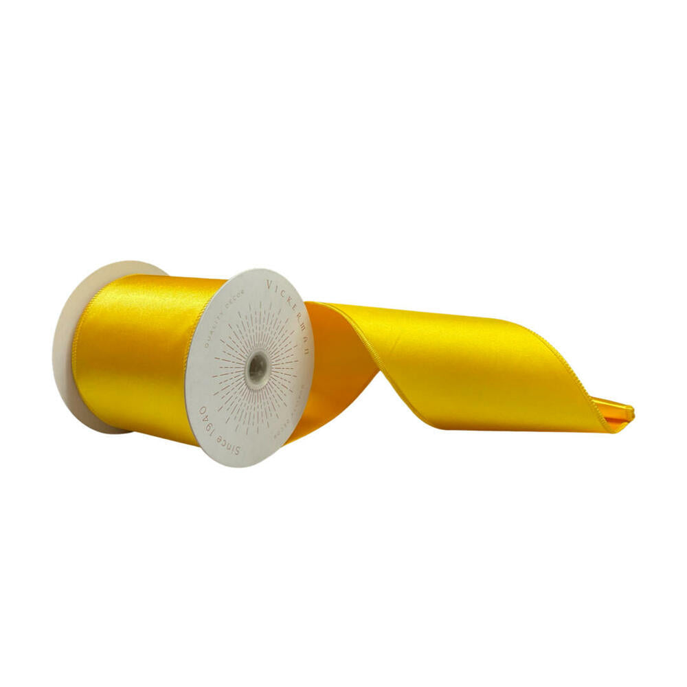4”x10yd Yellow Satin Ribbon
