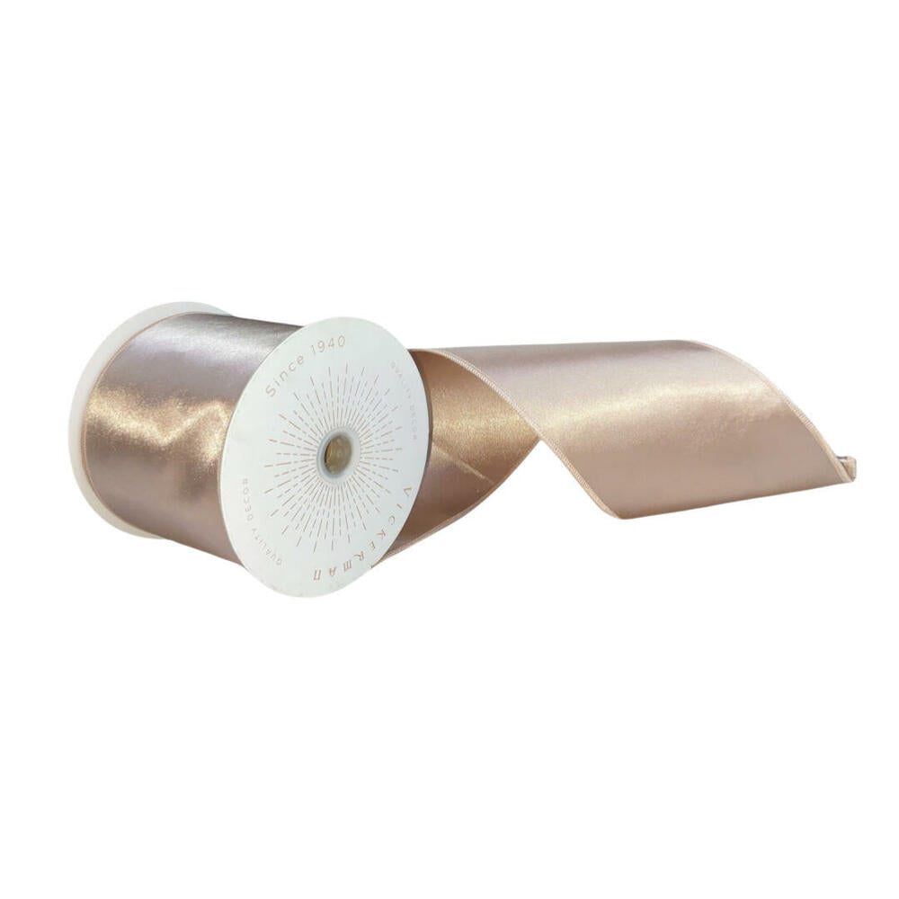 4”x10yd  Latte Satin Ribbon