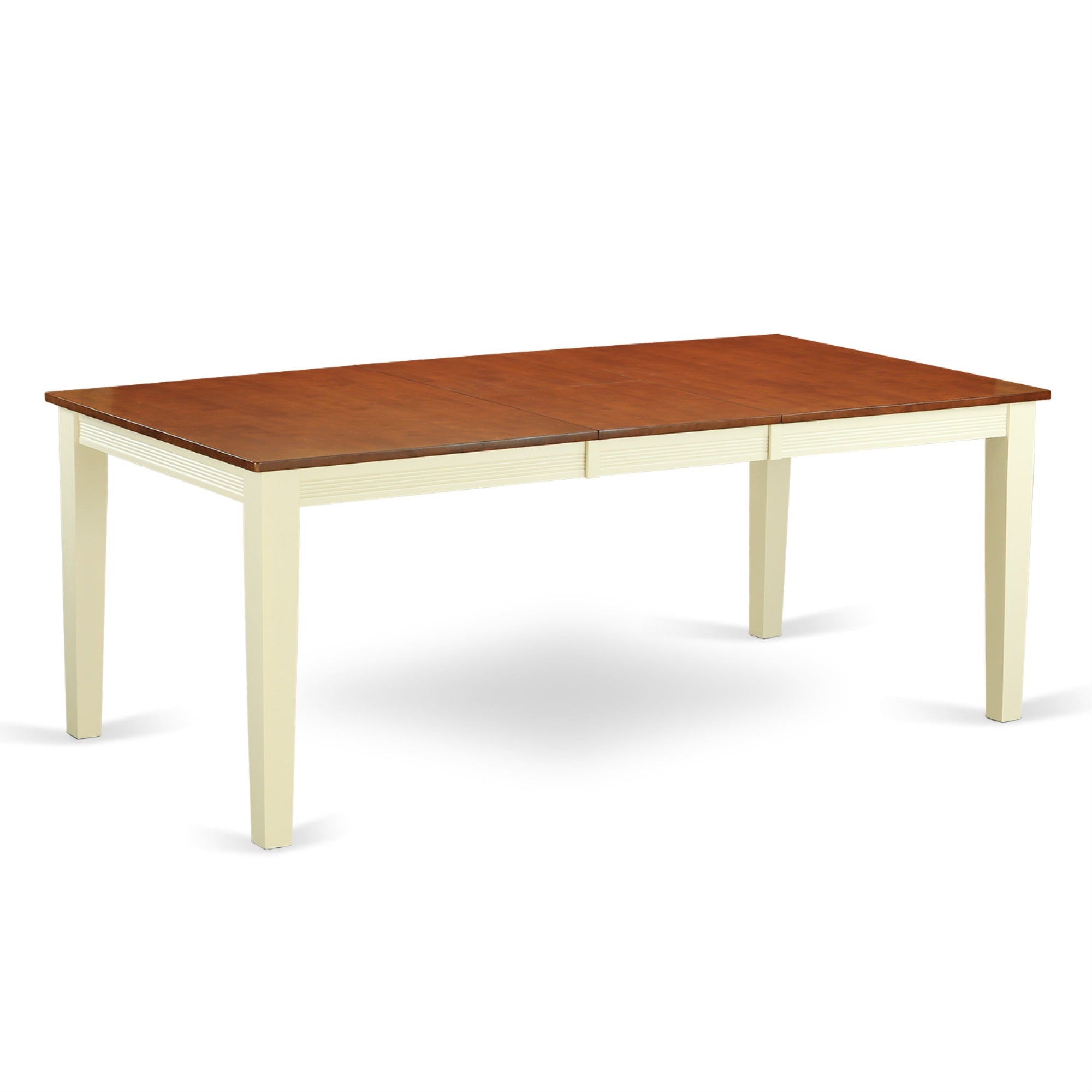 Qudo7-Whi-W 7 Pc Kitchen Table Set - Elegant Dining Furniture With Small Table & 6 Chairs, Rubber Wood Construction, Durable & Solid Hardwood