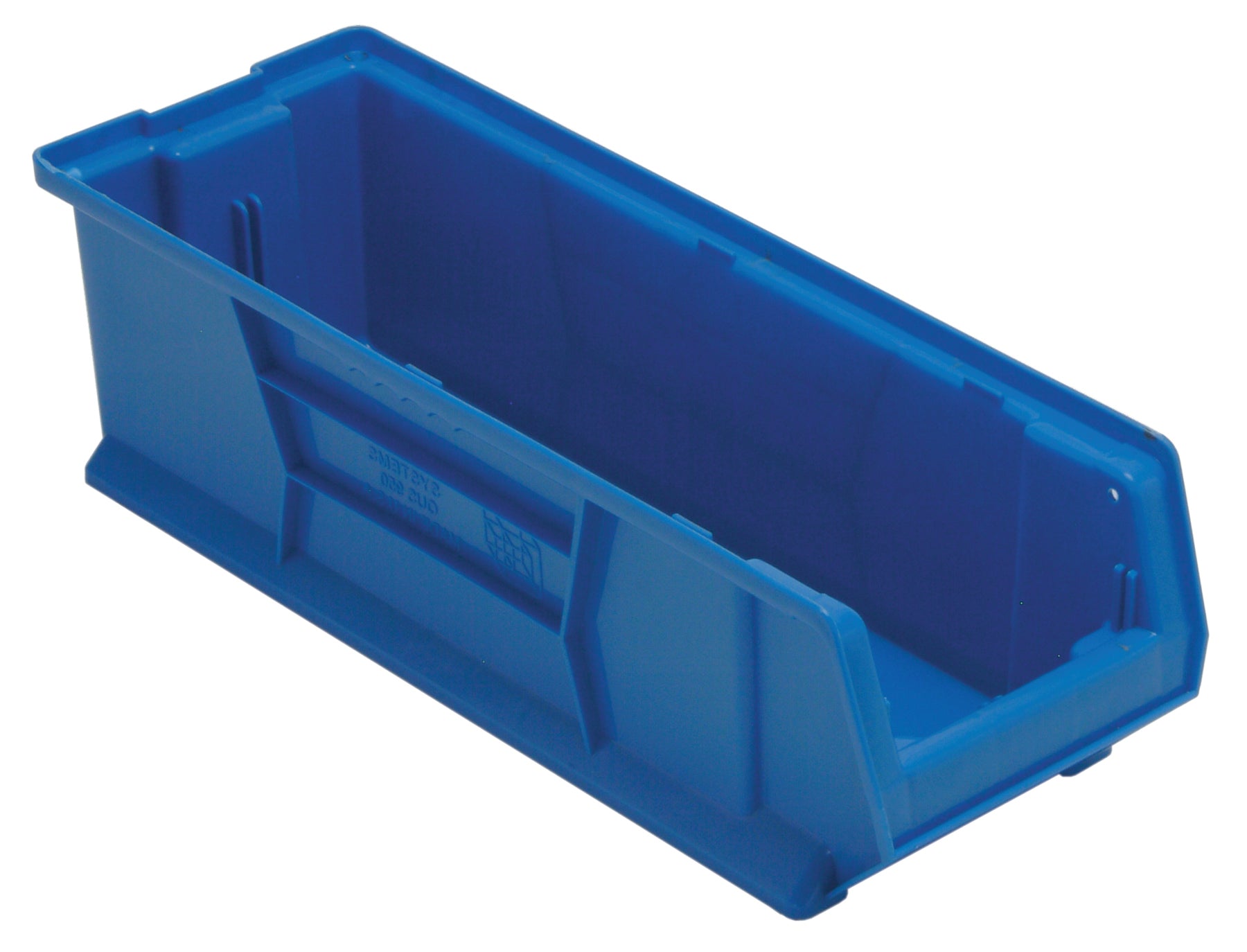 Hulk 24" Container, 23-7/8"L x 8-1/4"W x 7"H, stackable, polypropylene, blue, Made in USA, case of 6