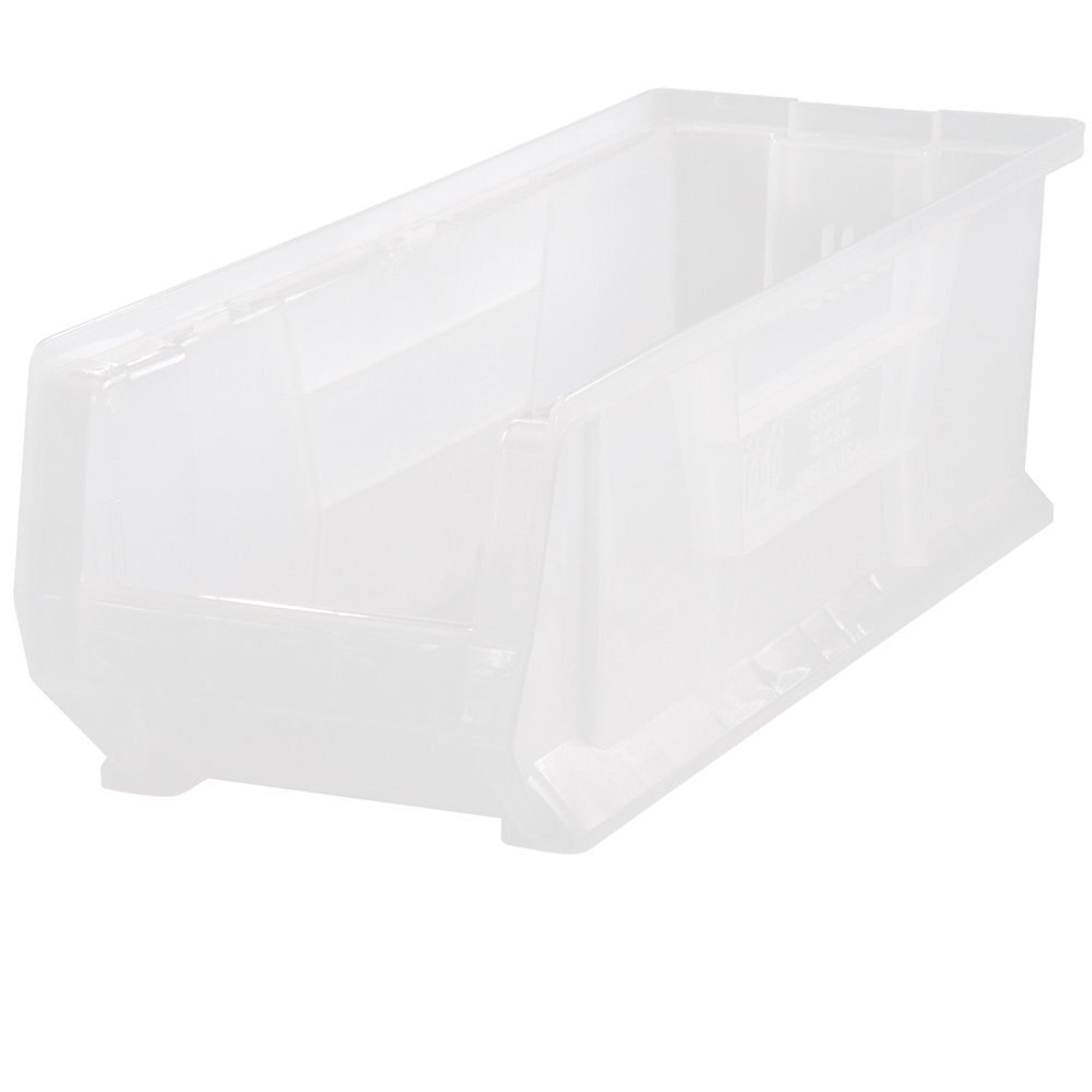 Hulk 24 Container, 23-7/8L X 8-1/4W X 7H, Stackable, Polypropylene, Clear, Made In Usa