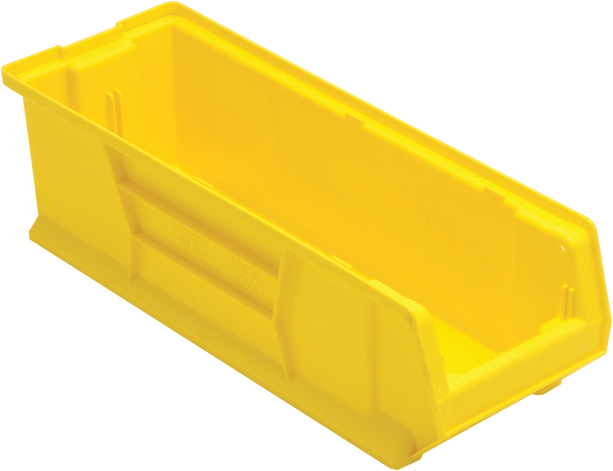 Hulk 24" Container, 23-7/8"L x 8-1/4"W x 7"H, stackable, polypropylene, yellow, Made in USA, case of 6