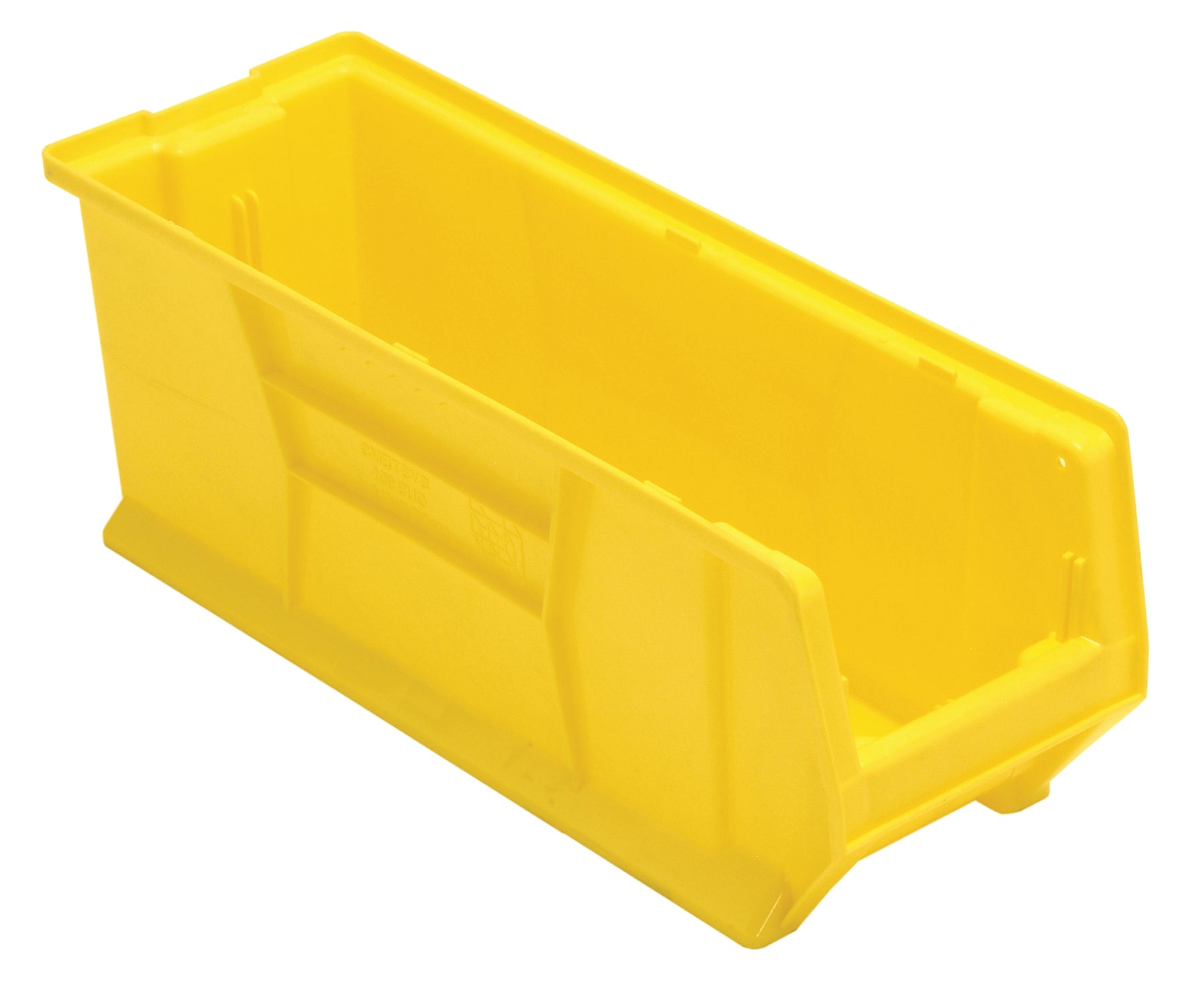 Hulk 24" Container, 23-7/8"L x 8-1/4"W x 9"H, stackable, polypropylene, yellow, Made in USA, case of 6