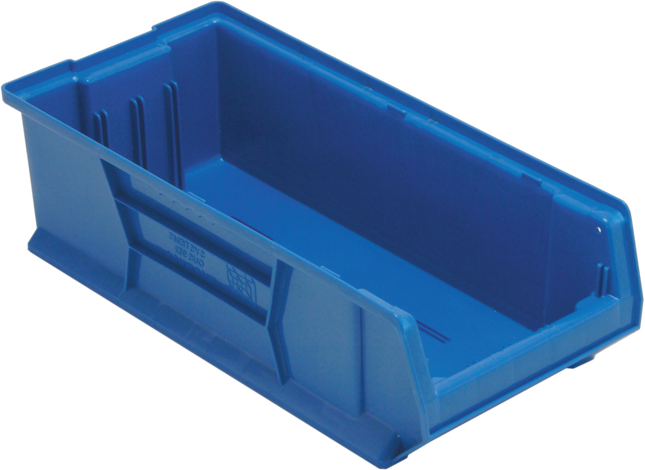 Hulk 24" Container, 23-7/8"L x 11"W x 7"H, stackable, polypropylene, blue, Made in USA, case of 4