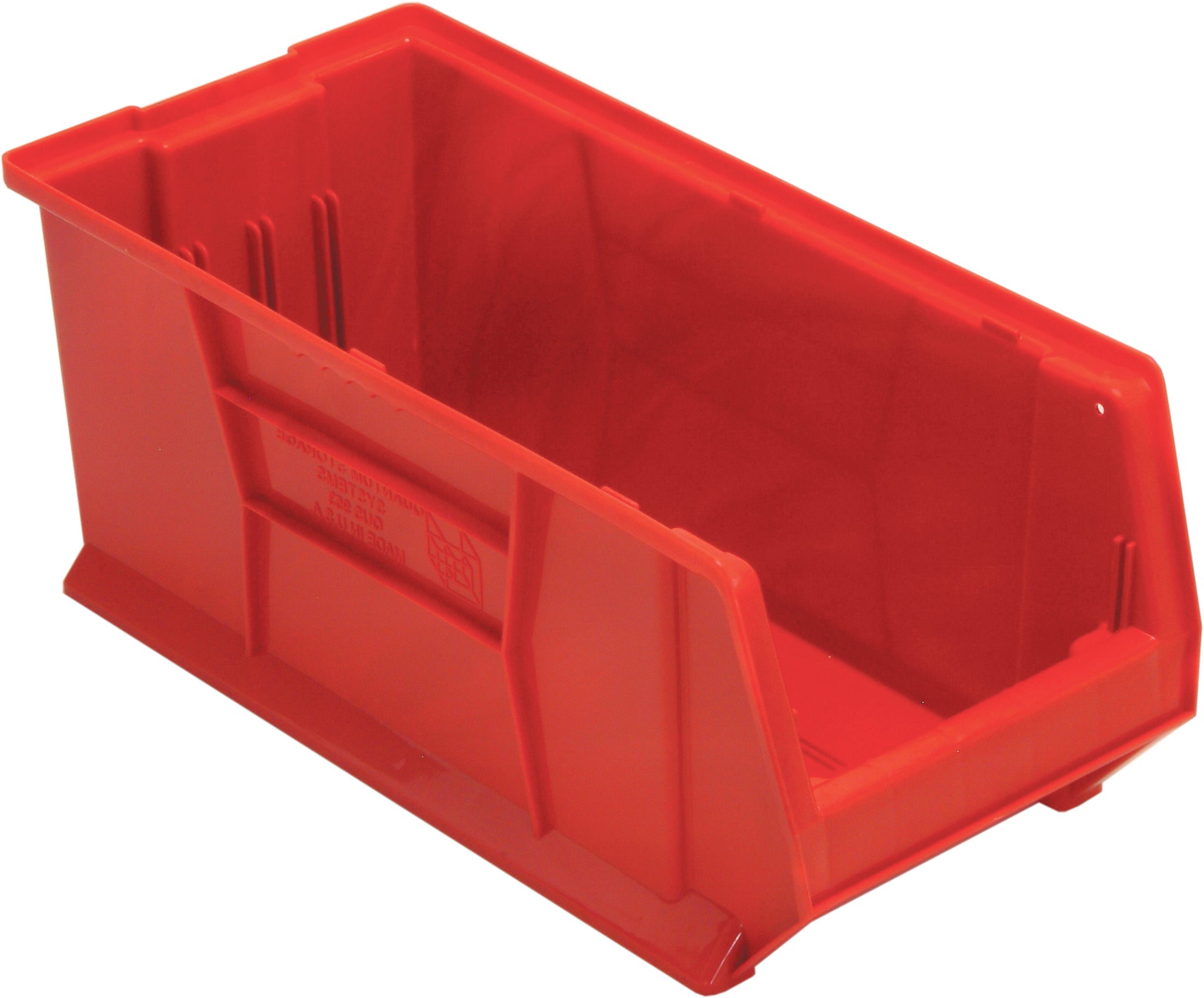 Hulk 24" Container, 23-7/8"L x 11"W x 10"H, stackable, polypropylene, red, Made in USA, case of 4