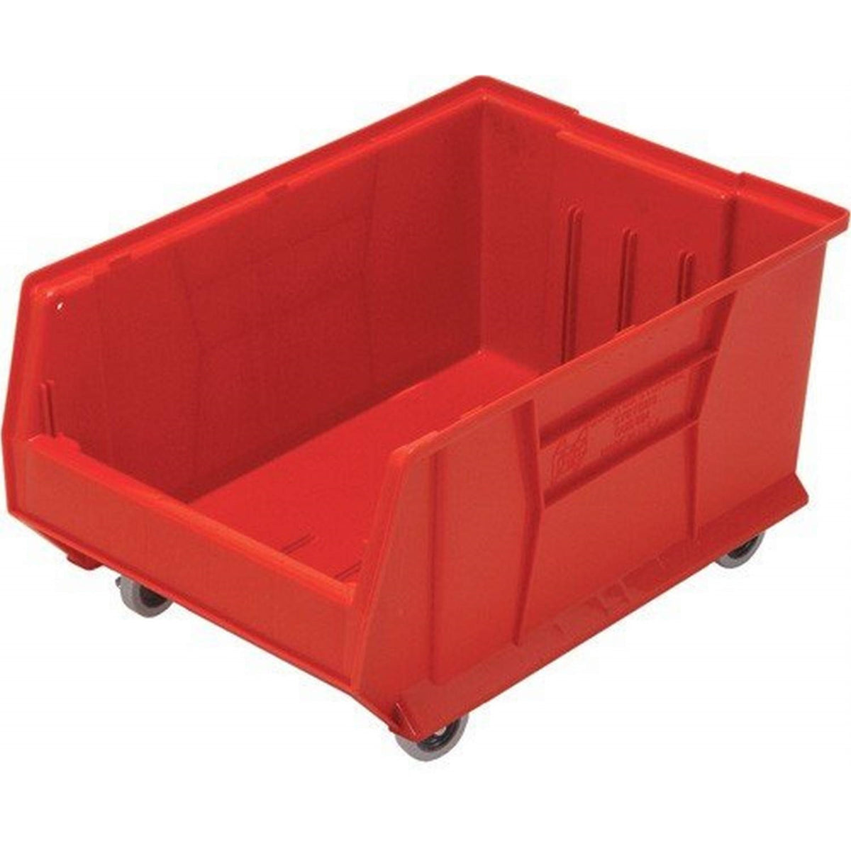 Hulk 24 Container, Mobile, 23-7/8L X 16-1/2W X 14H, Stackable, Polypropylene, Red, Made In Usa