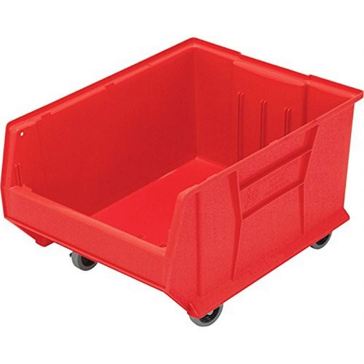 Hulk 24 Container, Mobile, 23-7/8L X 18-1/4W X 15H, Stackable, Polypropylene, Red, Made In Usa