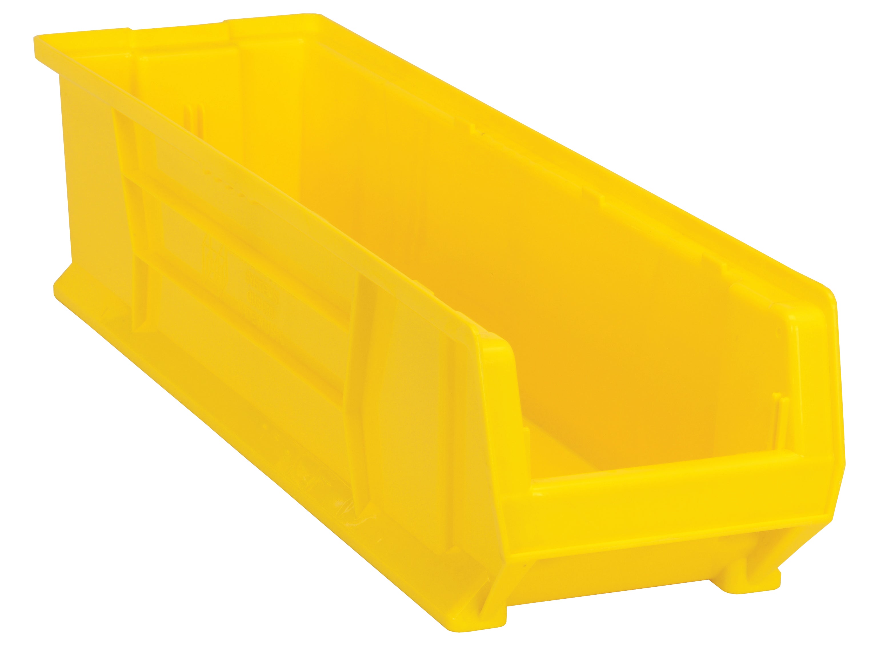 Hulk 30" Container, 29-7/8"L x 8-1/4"W x 7"H, stackable, polypropylene, yellow, Made in USA, case of 6