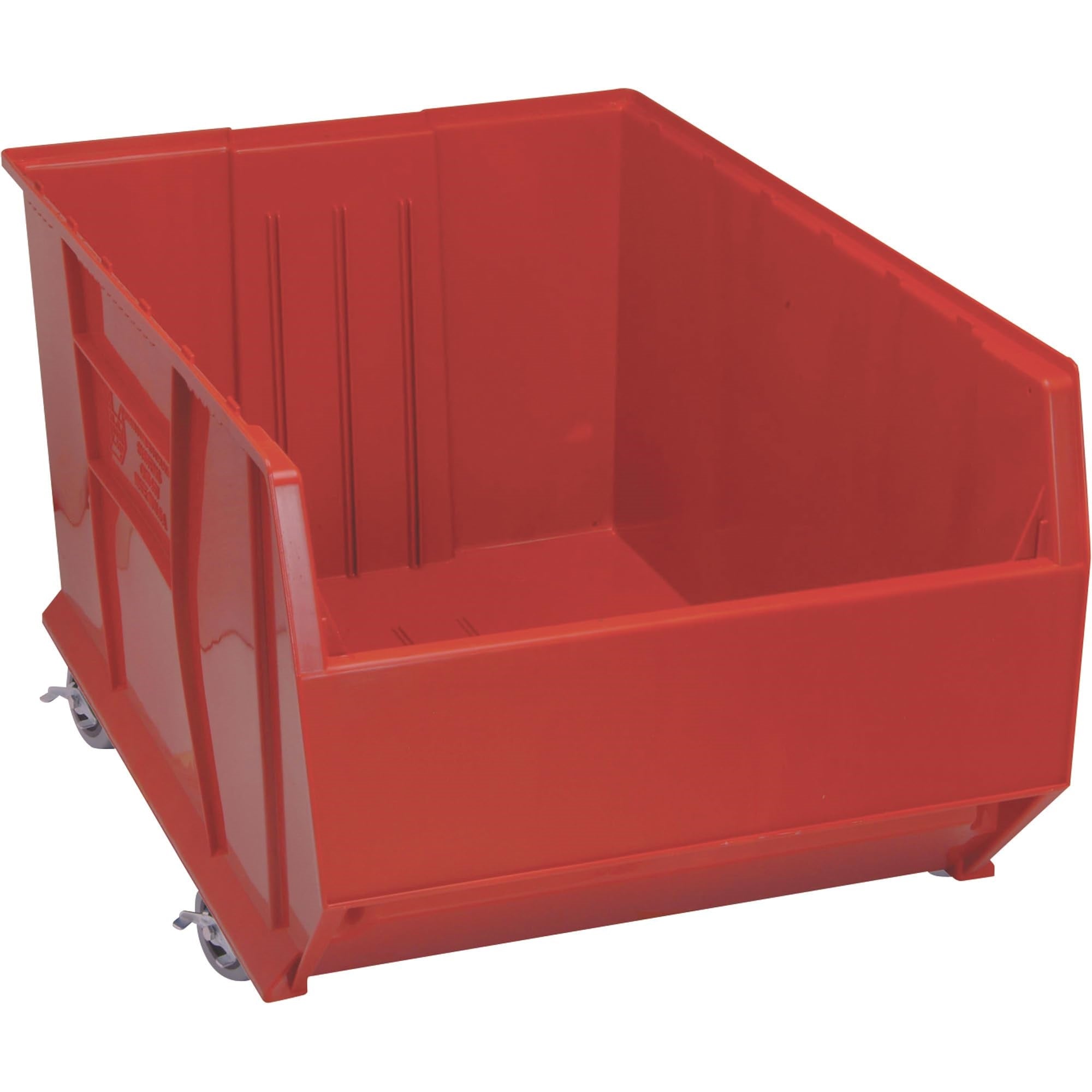 Hulk 36Container, Mobile, 35-7/8L X 23-7/8W X 20-1/2H, Stackable, Polypropylene, Red, Made In Usa