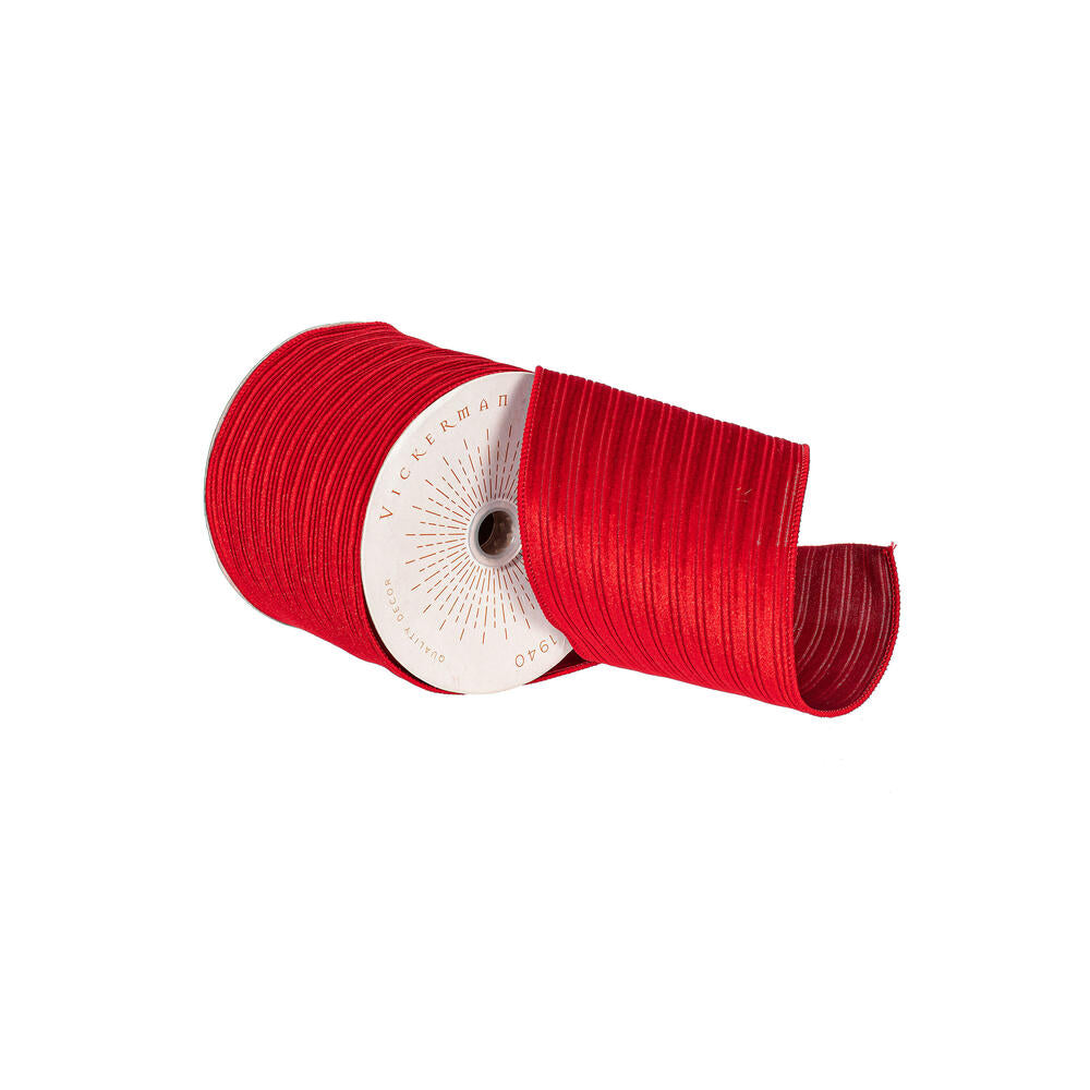 4x10yd Red Velvet Lined Satin Back